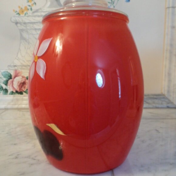 Bartlett collins cookie jar vintage~red~ 10" tall - Picture 2 of 10
